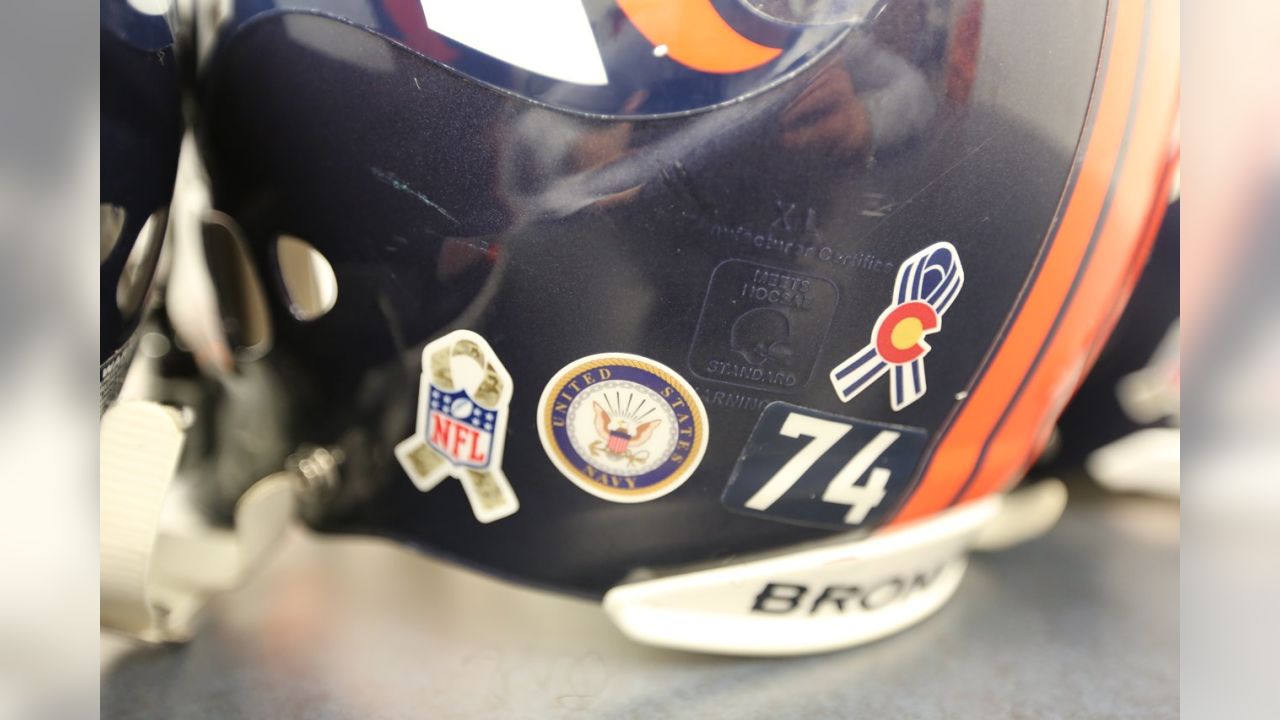 Helmet decals honoring Pat Bowlen added before start of training camp