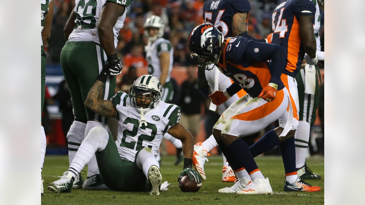 New York Jets wide receiver Denzel Mims (11) stands at the line of scrimmage  during the second half of an NFL football game against the Buffalo Bills in  East Rutherford, N.J., on