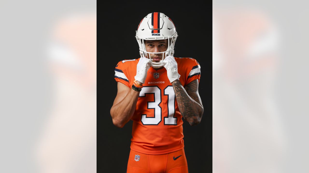 The Broncos dropped their Snowcapped white alternate helmets, which will be  worn with their orange jerseys ❄️ 