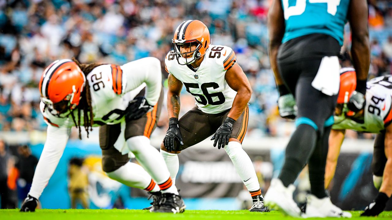 Jeremiah Owusu-Koramoah speaking with the media following the preseason win  in Jacksonville, Our rookies showcased their talents in Jacksonville and  JOK exemplifies the work they put in each day. #Browns