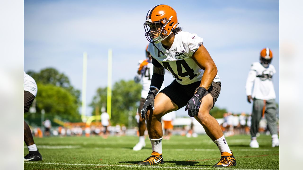 Cleveland Browns tight end Zaire Mitchell-Paden (81) makes a catch