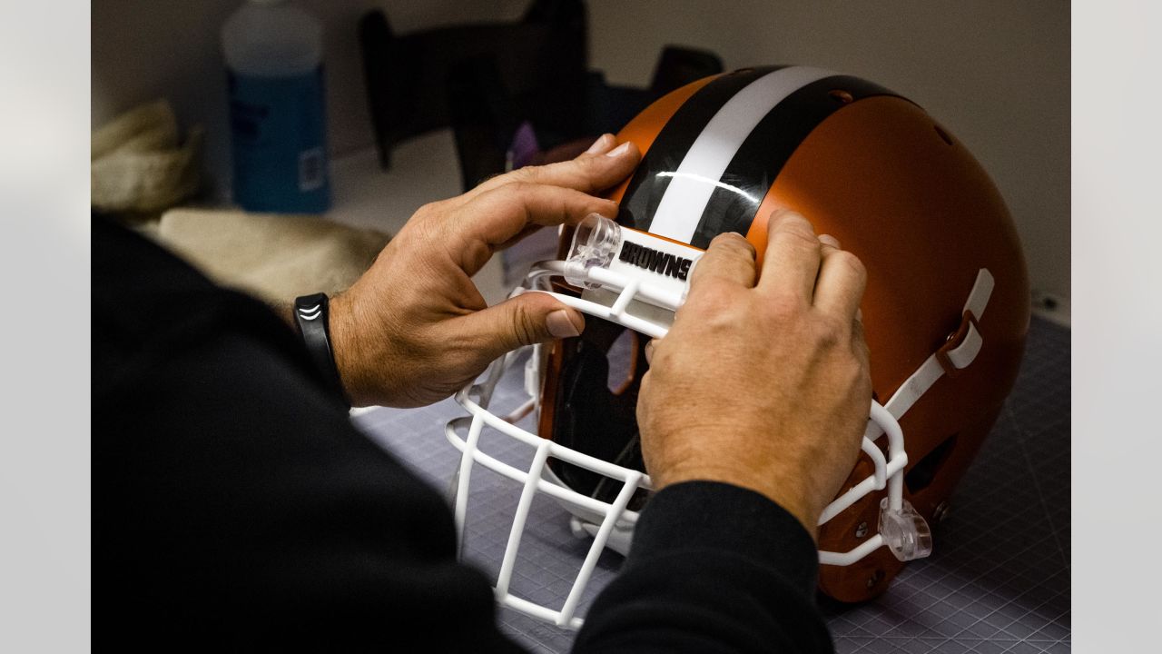 Cleveland Browns History~why isn't it mentioned about the thumb tacks on  the face mask??