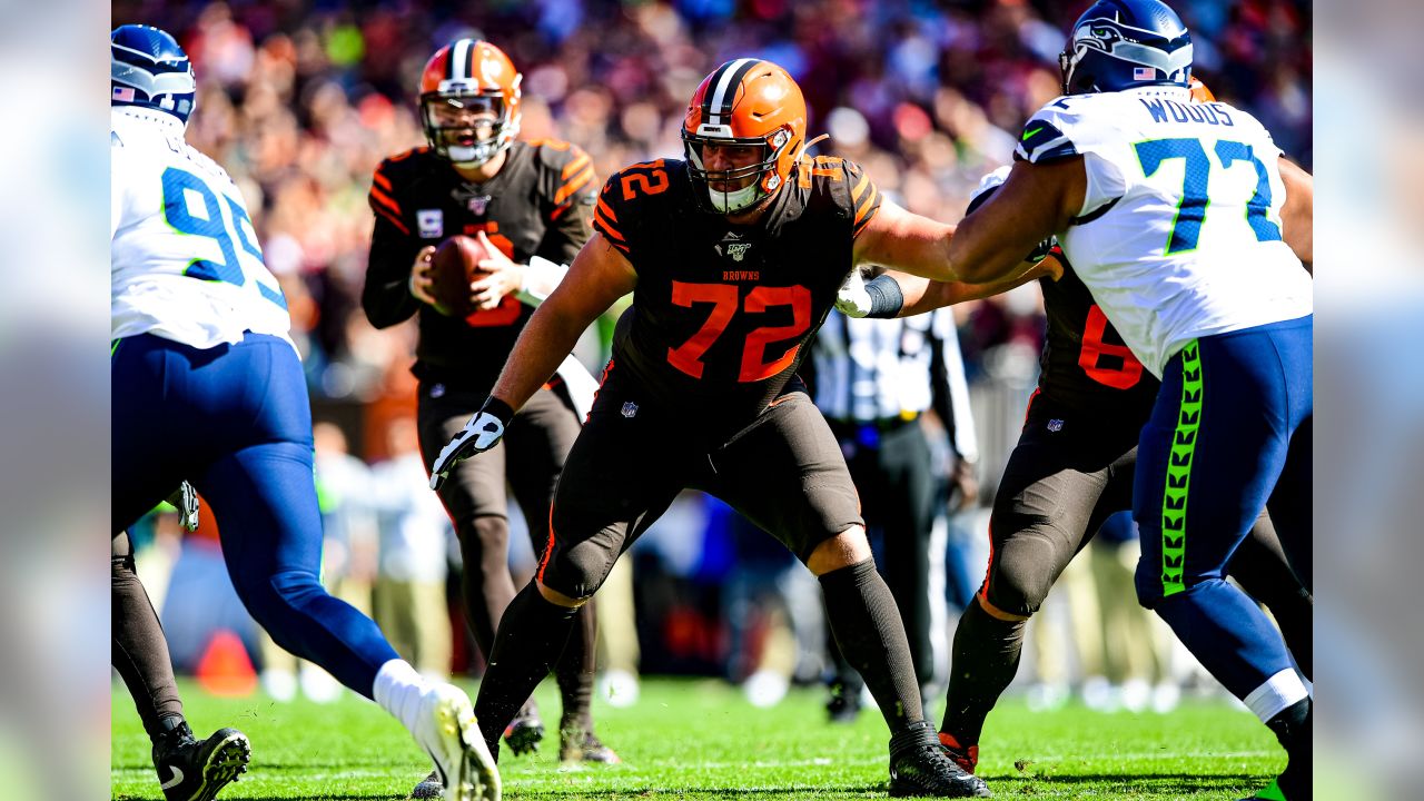 Seattle Seahawks' Duane Brown (76) runs a play during an NFL football game  against the San Francisco 49ers, Sunday, October 3, 2021, in Santa Clara,  Calif. (AP Photo/Scot Tucker Stock Photo - Alamy