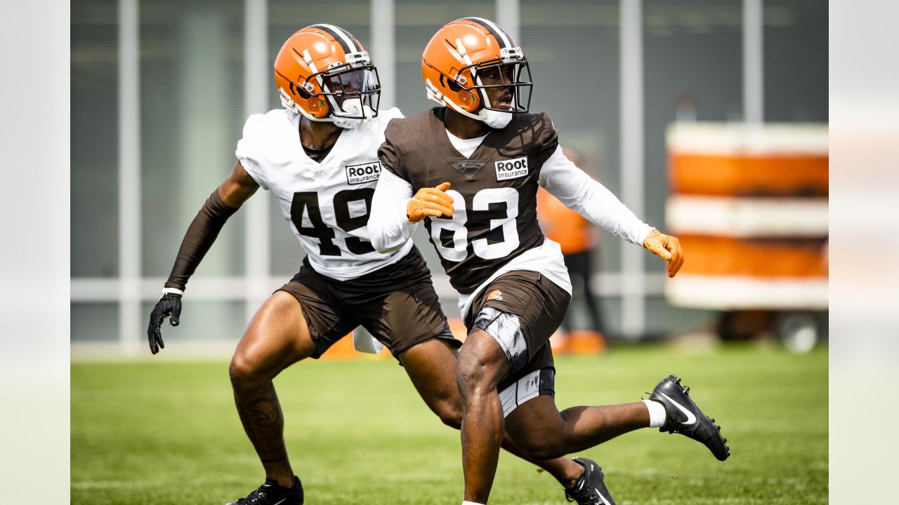 Cleveland Browns cornerback Martin Emerson Jr. takes part in the NFL  football team's training camp Wednesday, Aug. 3, 2022, in Berea, Ohio. (AP  Photo/David Richard Stock Photo - Alamy