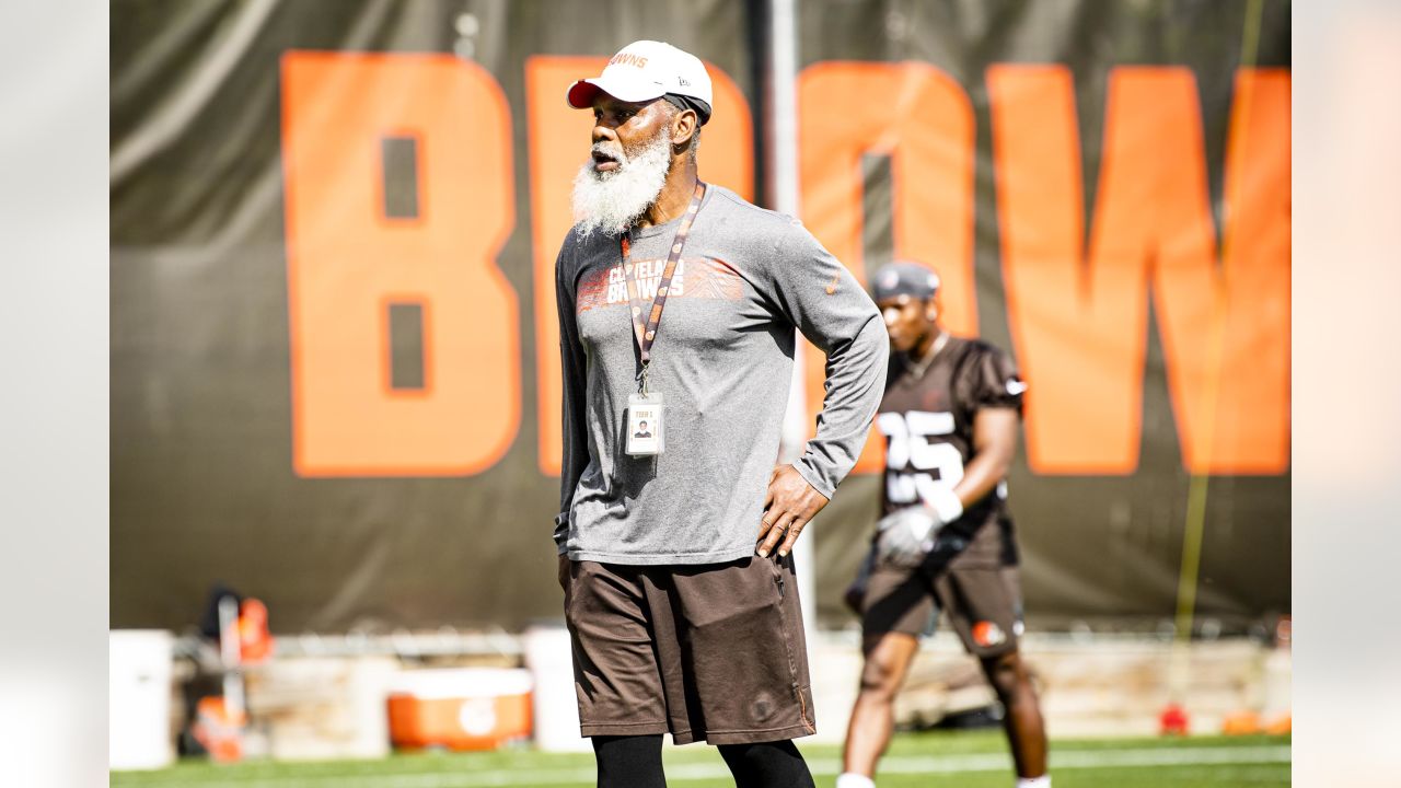 Cleveland Browns safety Richard LeCounte III runs a drill during an NFL  football rookie minicamp at the team's training camp facility, Friday, May  14, 2021, in Berea, Ohio. (AP Photo/Tony Dejak Stock