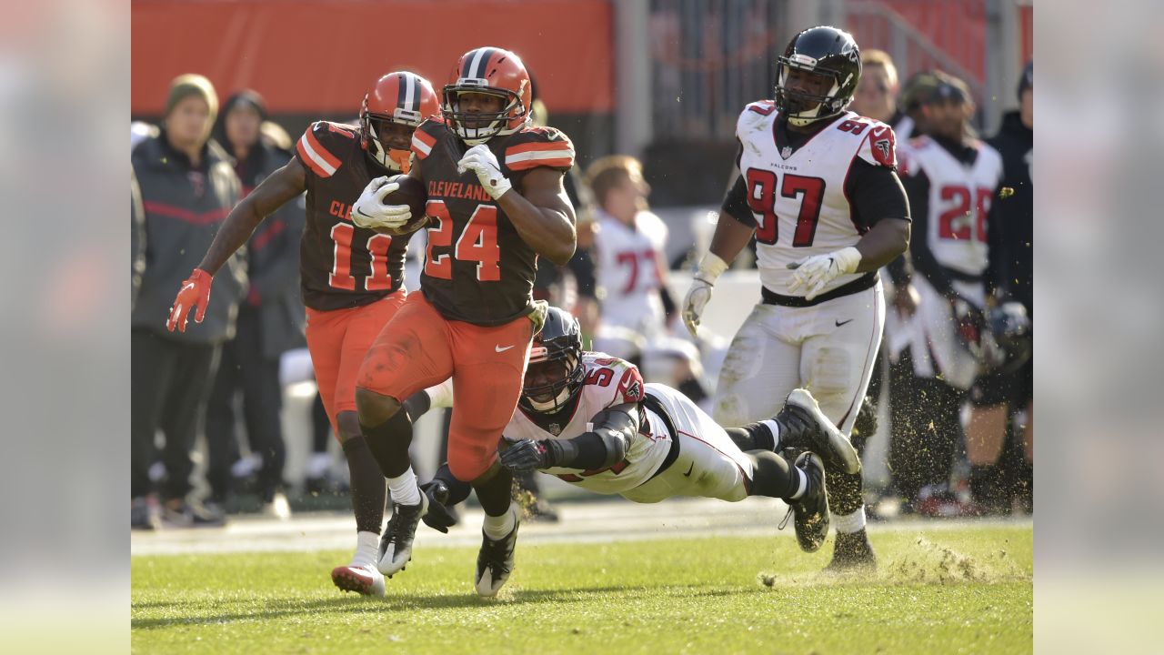 Alford's late pickoff saves Falcons' 23-20 win over Browns - The San Diego  Union-Tribune