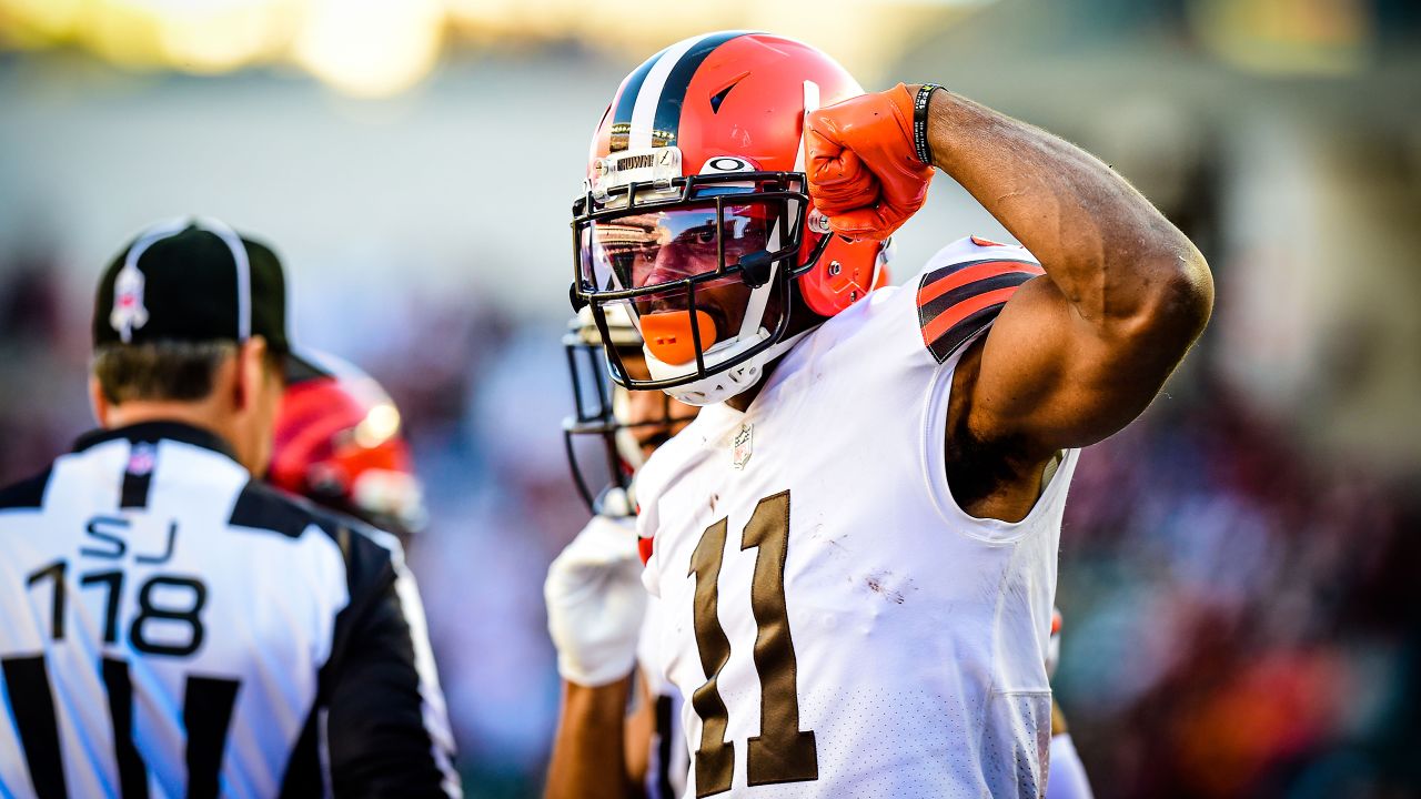 Troy Hill Cleveland Browns Game-Used #23 White Jersey vs. Cincinnati  Bengals on November 7 2021