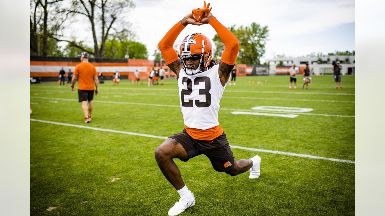 Cleveland Browns cornerback Martin Emerson Jr. (23) is shown