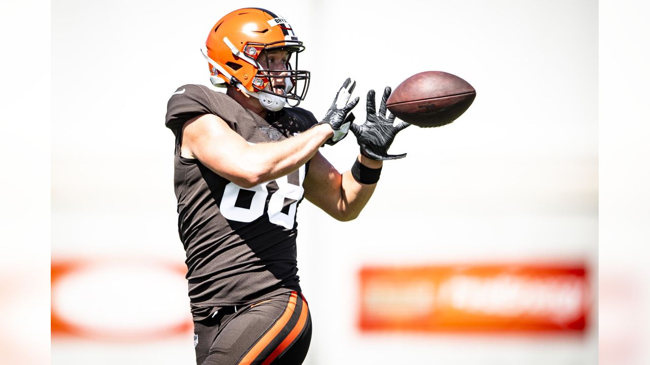 tight end Harrison Bryant of the Cleveland Browns catches the ball