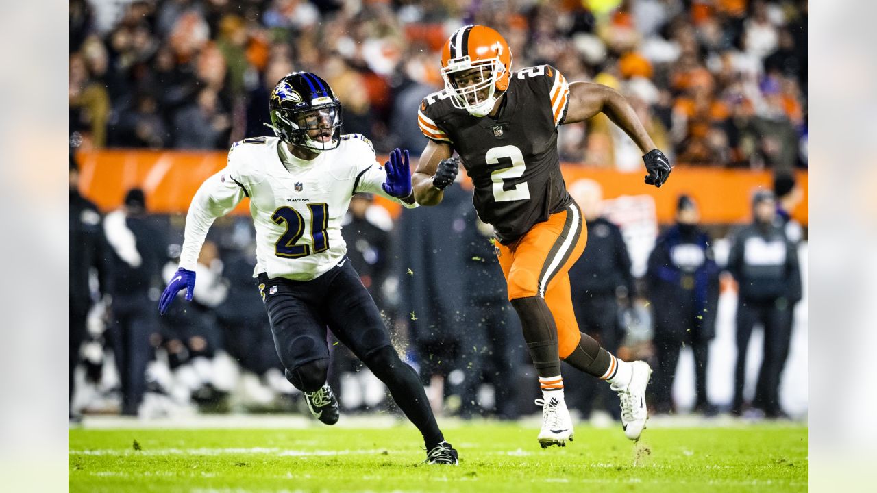 Cleveland Browns tight end Zaire Mitchell-Paden (81) makes a catch