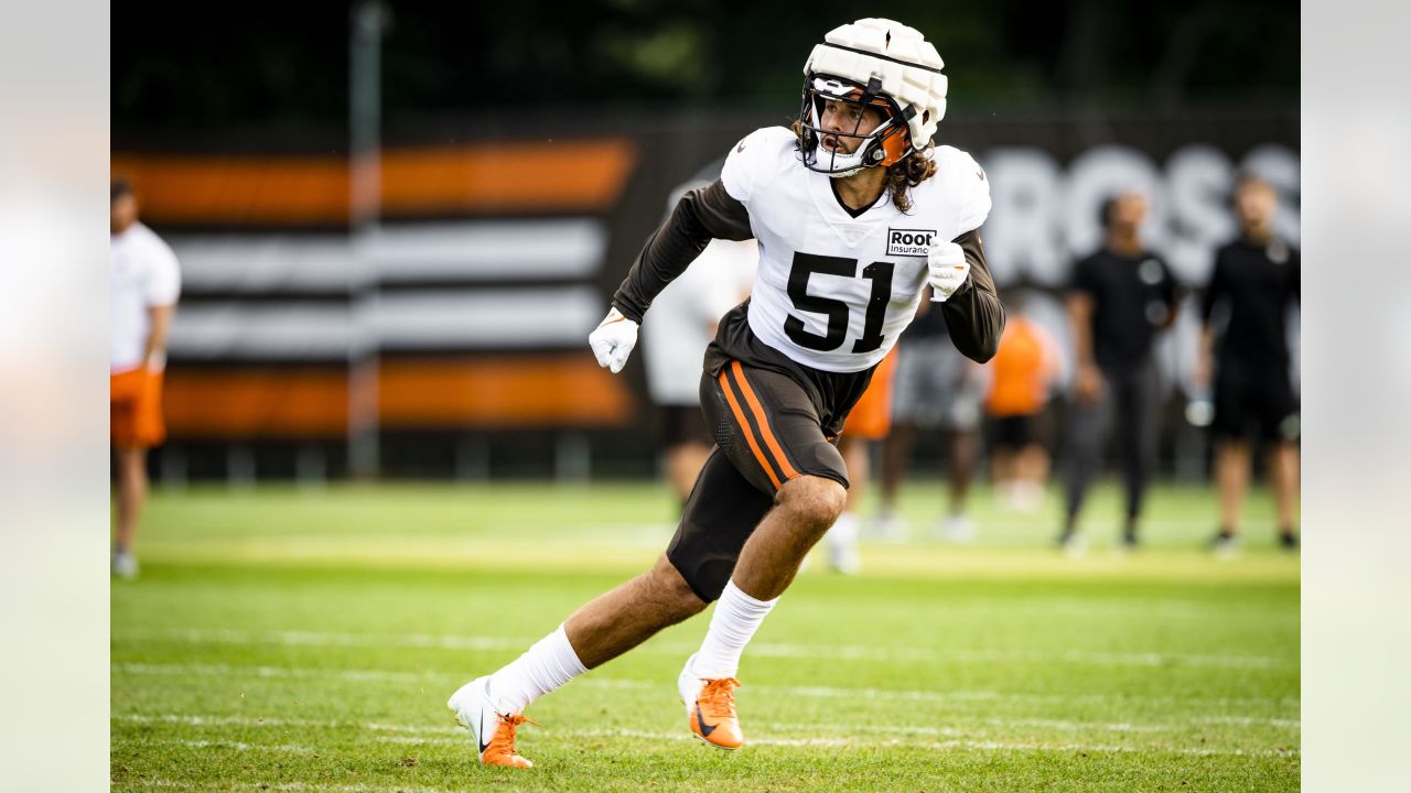 Cleveland Browns wide receiver Daylen Baldwin (17) leaves the field after a  preseason NFL football game against the Jacksonville Jaguars, Friday, Aug.  12, 2022, in Jacksonville, Fla. (AP Photo/Phelan M. Ebenhack Stock