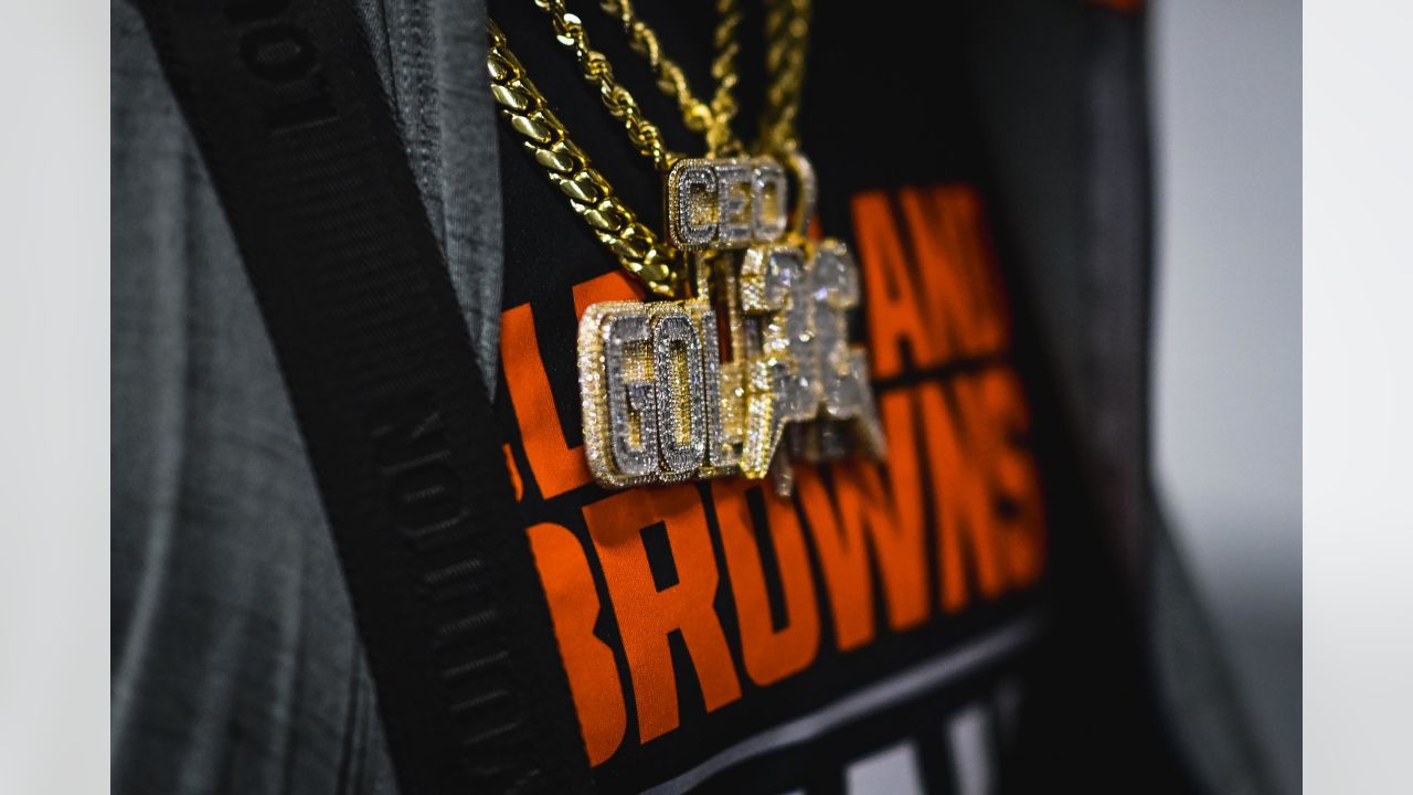 Cleveland Browns cornerback Martin Emerson Jr. (23) is shown after an NFL  football game against the Atlanta Falcons Sunday, Oct. 2, 2022, in Atlanta.  (AP Photo/John Amis Stock Photo - Alamy