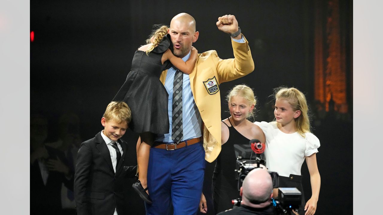 Men NFL Hall Of Fame Iconic Gold Jacket