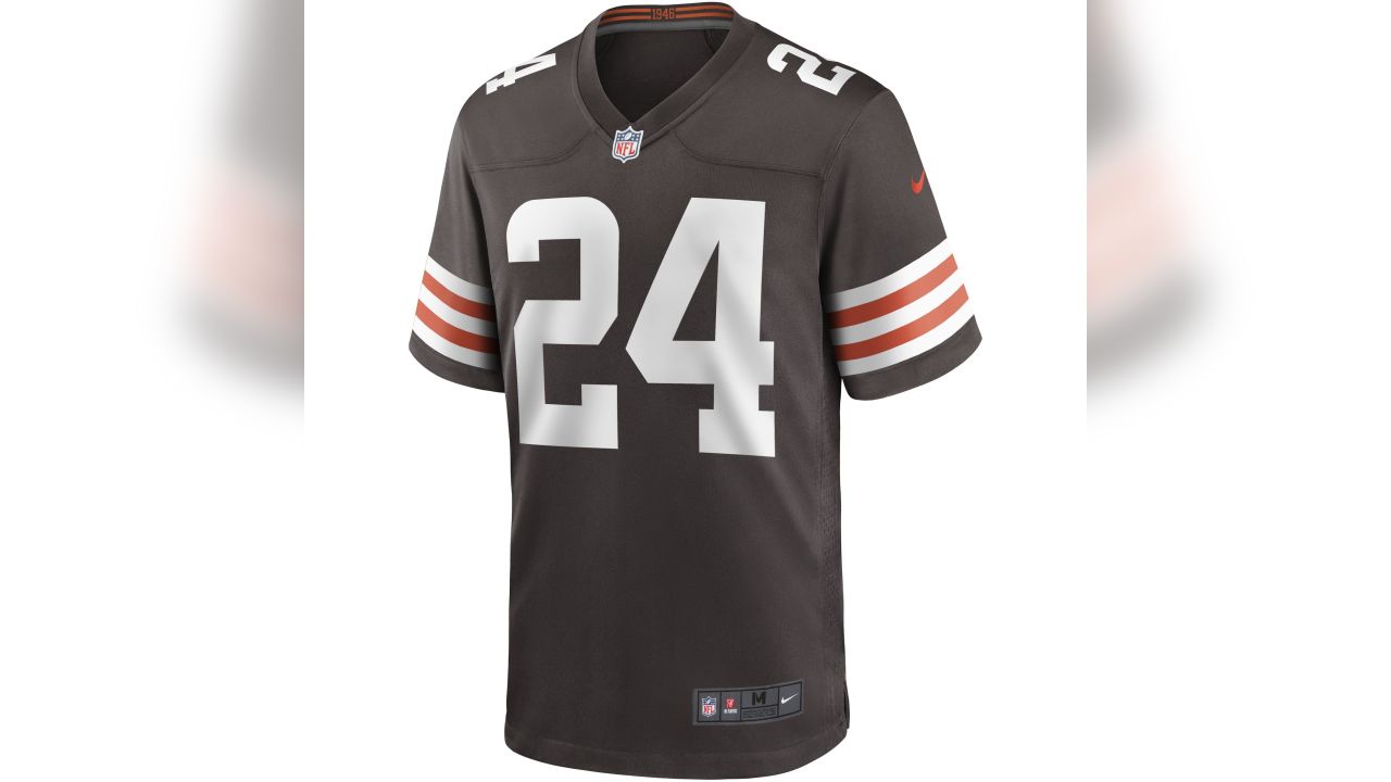 Men's Mitchell & Ness Jim Brown Platinum Cleveland Browns NFL 100 Retired  Player Legacy Jersey