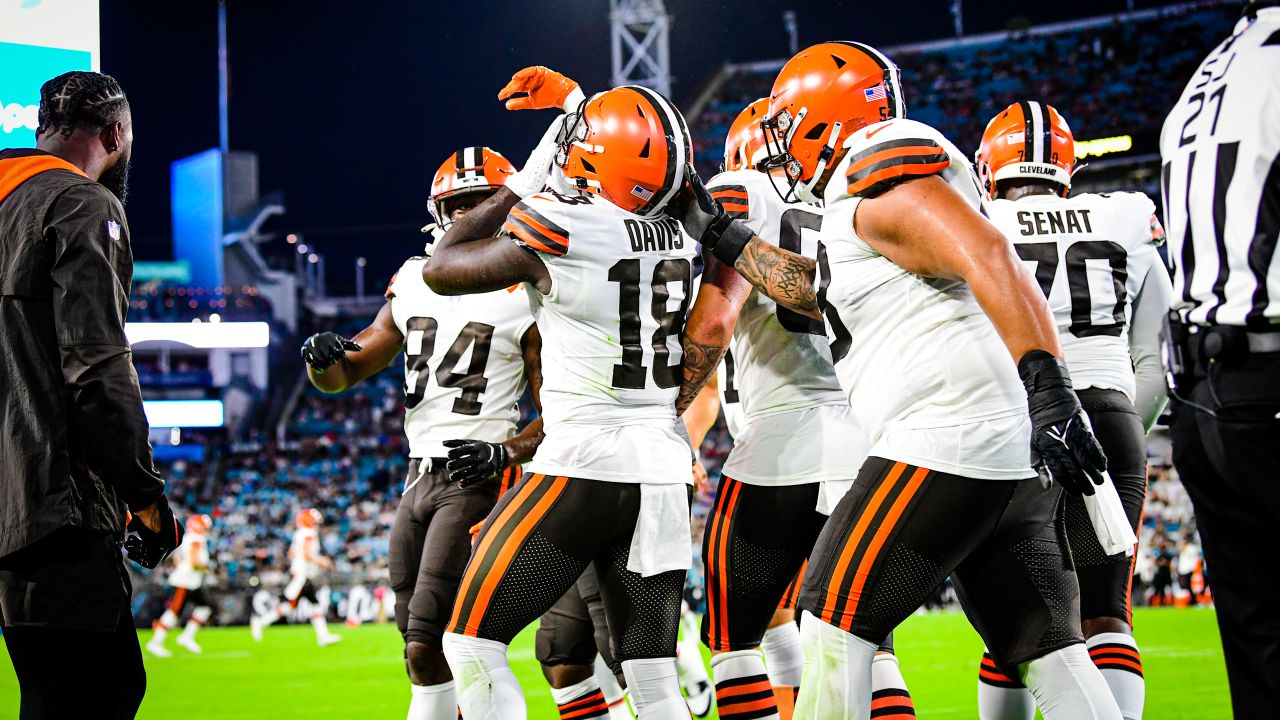 Cleveland Browns linebacker Jeremiah Owusu-Koramoah runs through a drill  during an NFL football practice at the team's training facility Wednesday,  June 2, 2021, in Berea, Ohio. (AP Photo/Ron Schwane Stock Photo 