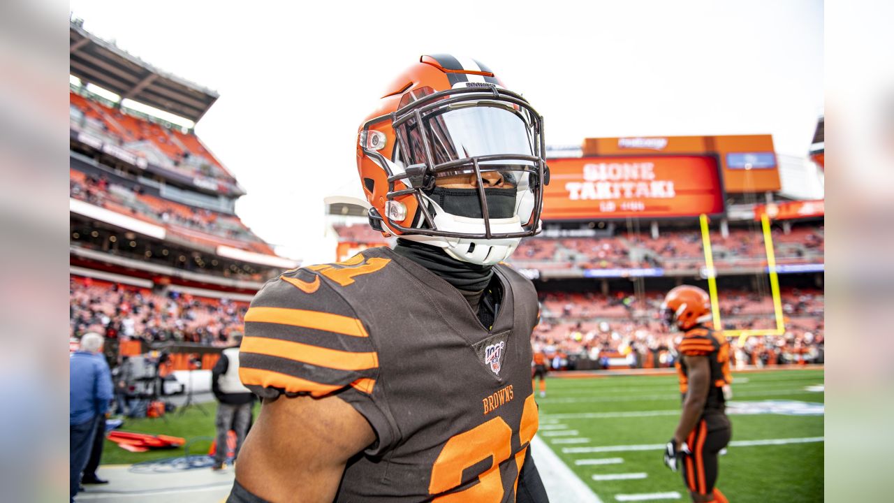 Denzel Ward Cleveland Browns Unsigned Touchdown Photograph