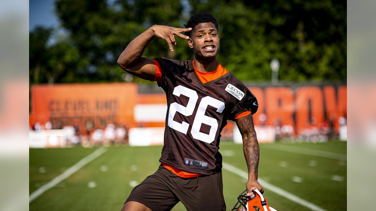 Cleveland Browns wide receiver Jarvis Landry celebrates after the Browns  defeated the Buffalo Bills 19-16 in an NFL football game, Sunday, Nov. 10,  2019, in Cleveland. (AP Photo/David Richard Stock Photo - Alamy