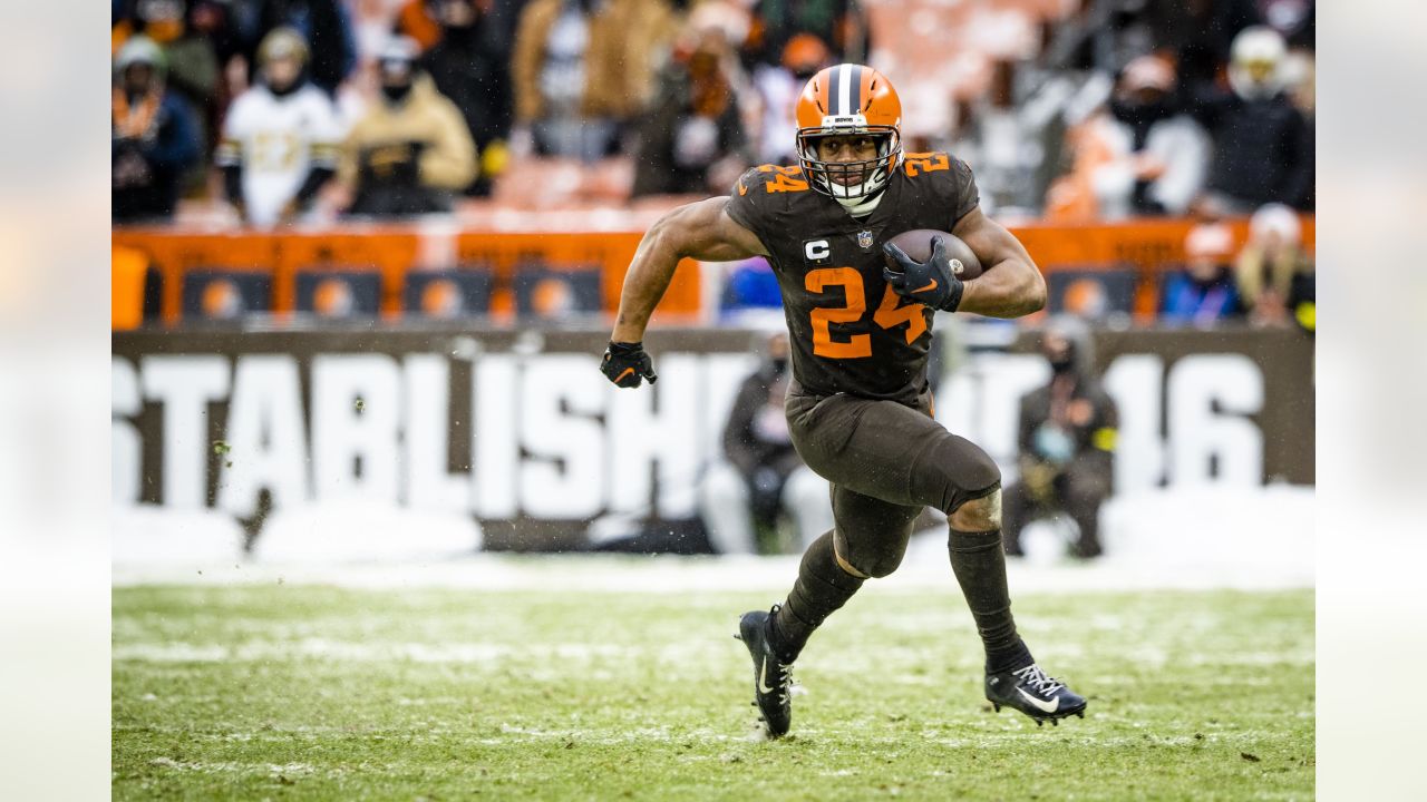 Nick Chubb Cleveland Browns Fanatics Authentic Unsigned Running Photograph