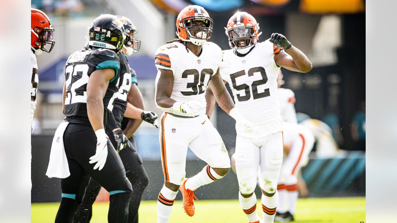 Denzel Ward Cleveland Browns Game-Used #21 Brown Jersey vs. New