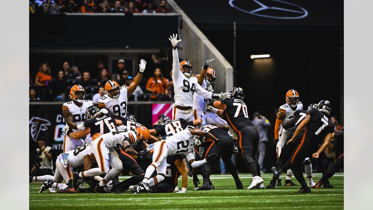 Cleveland Browns cornerback Martin Emerson Jr. (23) is shown after an NFL  football game against the Atlanta Falcons Sunday, Oct. 2, 2022, in Atlanta.  (AP Photo/John Amis Stock Photo - Alamy