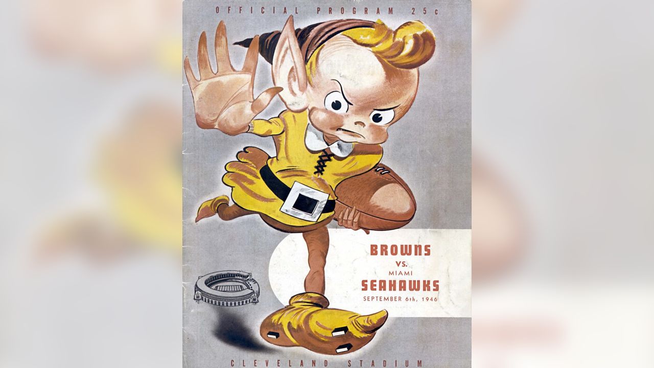 Rare 1946 Cleveland Browns - Seahawks Football Poster, Unique Gift