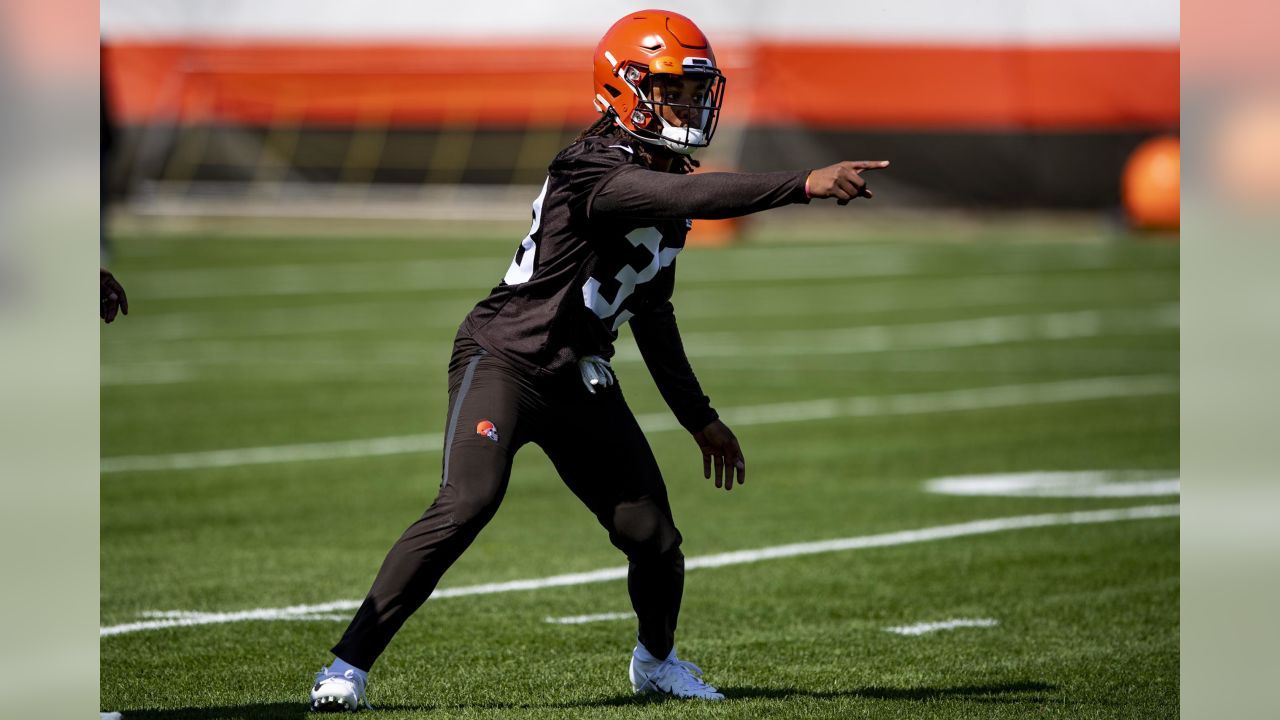 2019 Cleveland Browns Sheldrick Redwine #29 Game Used Brown Practice Jersey  46 5