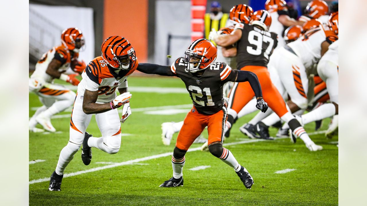 Cleveland Browns cornerback Denzel Ward vs. Cincinnati Bengals, November 7,  2021 