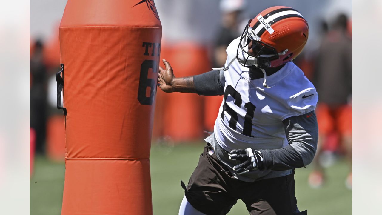 FOXBOROUGH, MA - NOVEMBER 14: Cleveland Browns defensive tackle Tommy Togiai  (93) before a game