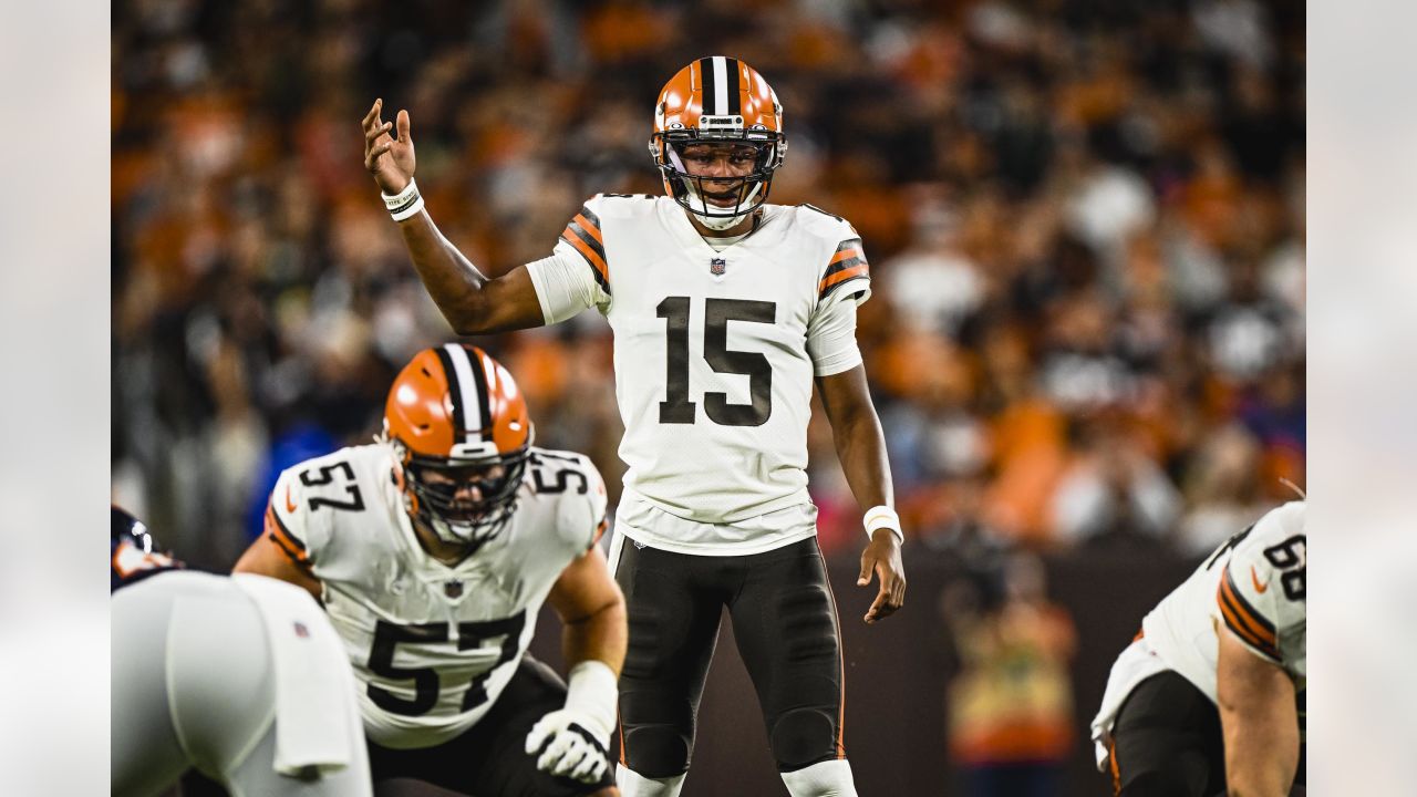 Cleveland Browns running back John Kelly Jr. (41) runs with the ball during  an NFL preseason football game against the Chicago Bears, Saturday Aug. 27,  2022, in Cleveland. (AP Photo/Kirk Irwin Stock