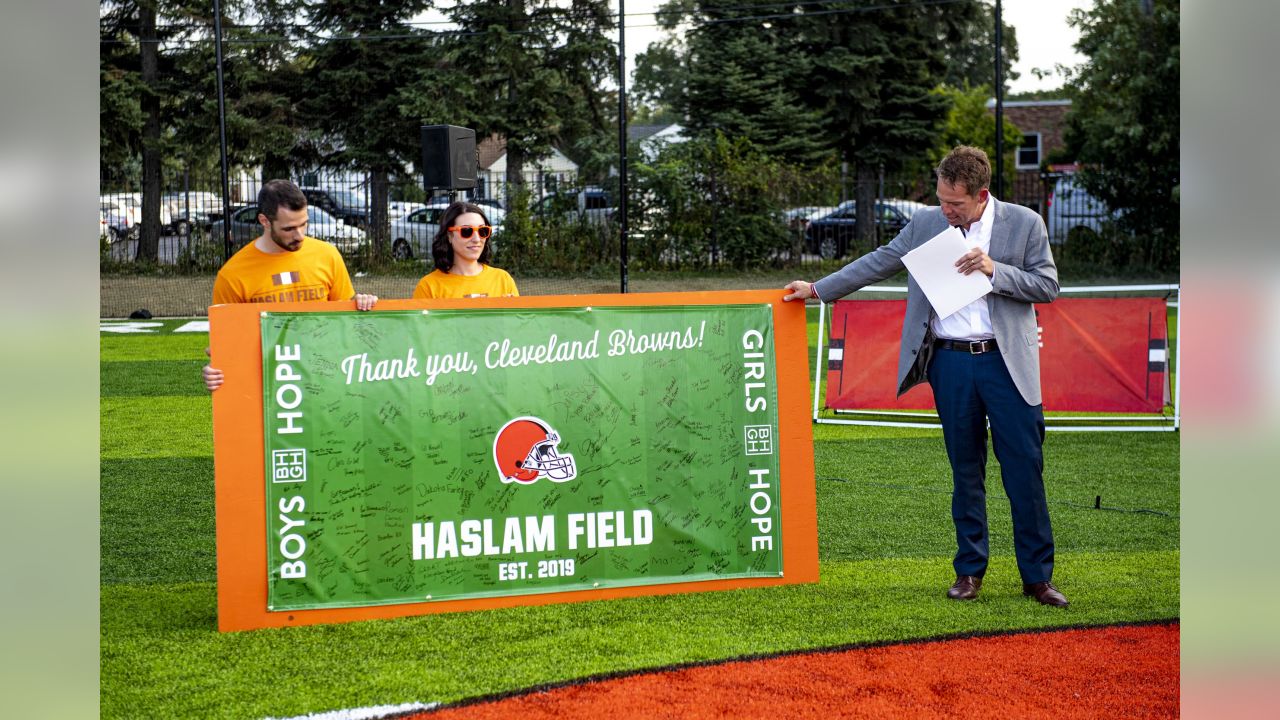 NFL/LISC Grassroots Program and Cleveland Browns Grant $250,000 to Install  an Artificial Turf Field at Olmsted Falls High School's Vitamix Field at  Harding Memorial Stadium