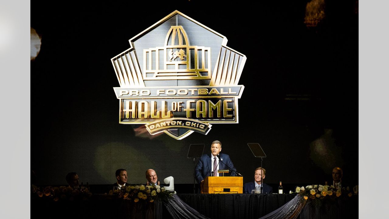 Jim Porter, new president of the Pro Football Hall of Fame, views