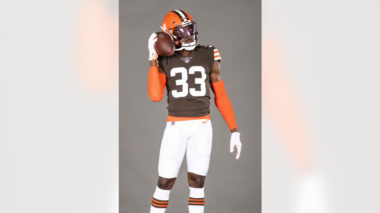 Ronnie Harrison Jr. Cleveland Browns Nike Game-Used #33 White Jersey vs.  Cincinnati Bengals on November