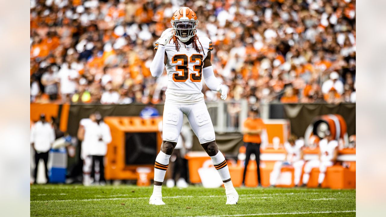 Ronnie Harrison Jr. Cleveland Browns Nike Game-Used #33 White Jersey vs.  Cincinnati Bengals on November 7 2021