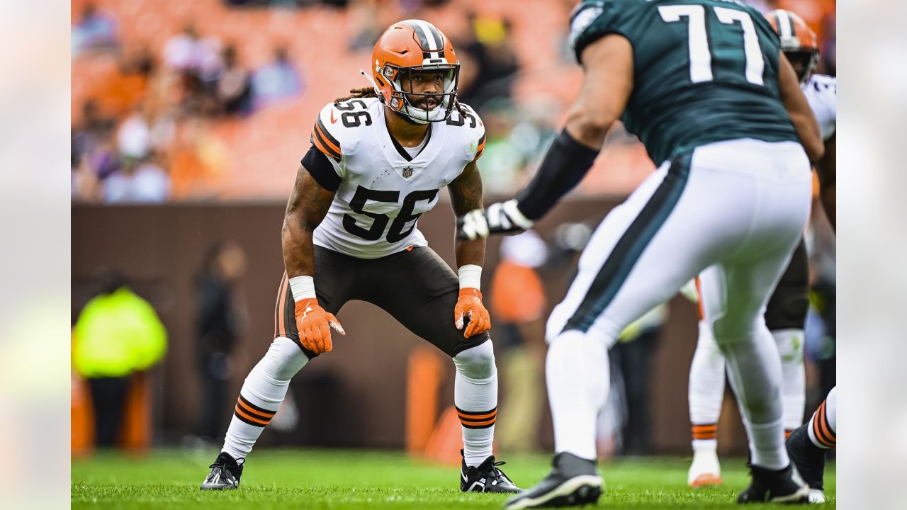 Philadelphia Eagles guard Julian Good-Jones (77) and center Cameron Tom  (67) talk before an NFL pre-season football game against the Cleveland  Browns, Thursday, Aug. 17, 2023, in Philadelphia. (AP Photo/Rich Schultz  Stock