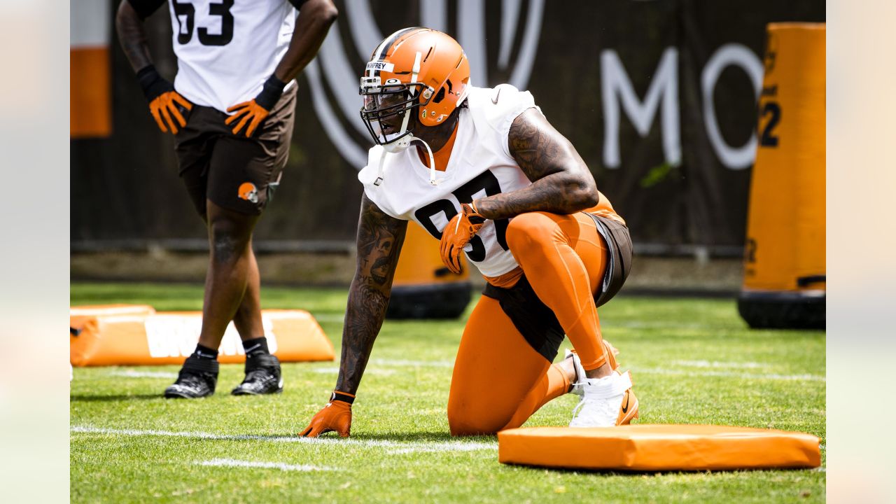 Cleveland Browns defensive tackle Perrion Winfrey (97) stands on