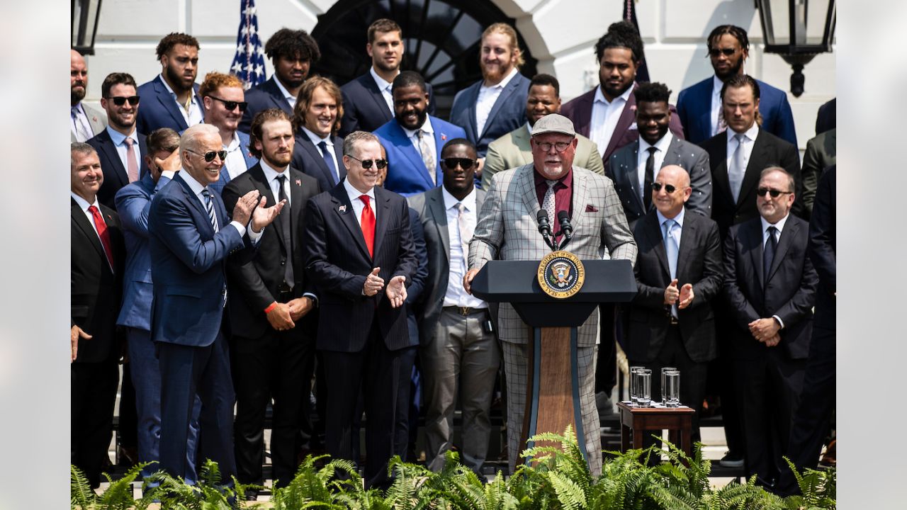 White House welcomes Tampa Bay Bucs to celebrate Super Bowl title