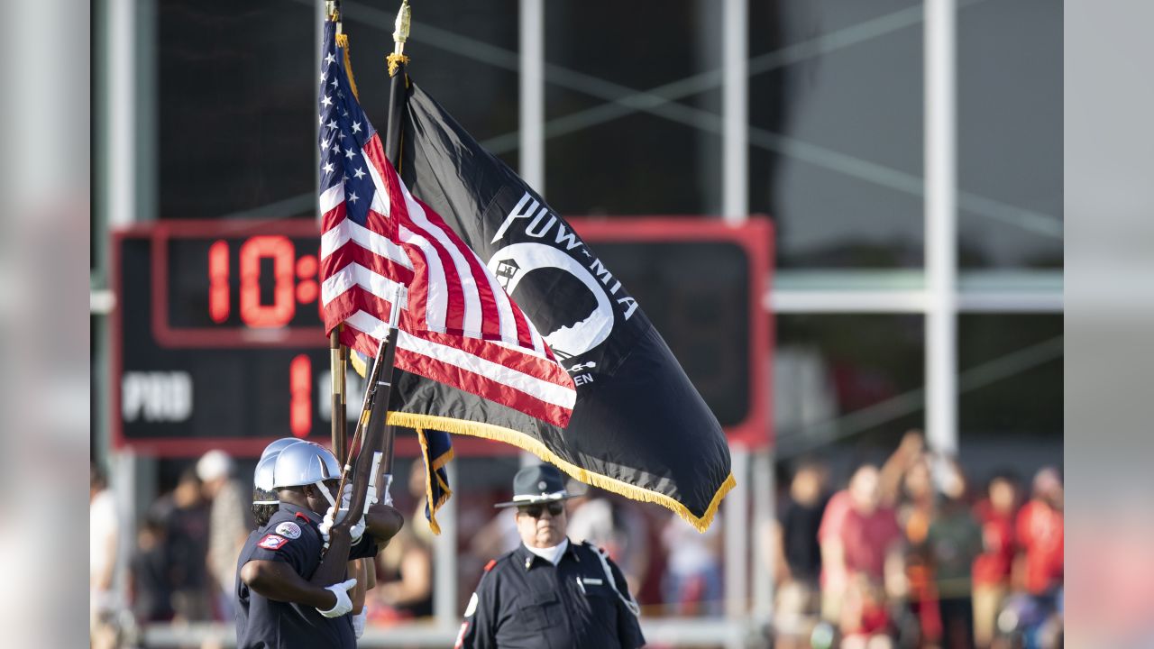 The A-Train] Spent the day out at training camp for the @buccaneers Military  Appreciation Day. It was a great opportunity to meet some of the fans and  shake the hands of those