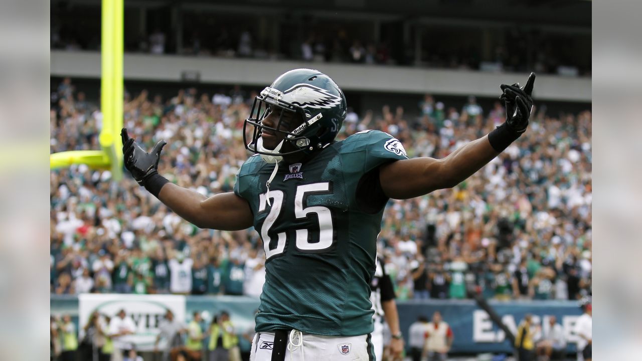 LeSean McCoy of the Philadelphia Eagles scores a touchdown during a