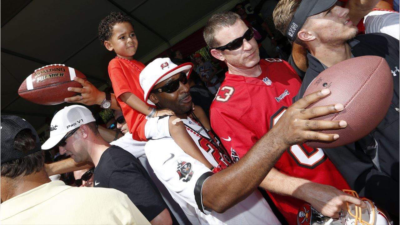 The A-Train] Spent the day out at training camp for the @buccaneers Military  Appreciation Day. It was a great opportunity to meet some of the fans and  shake the hands of those