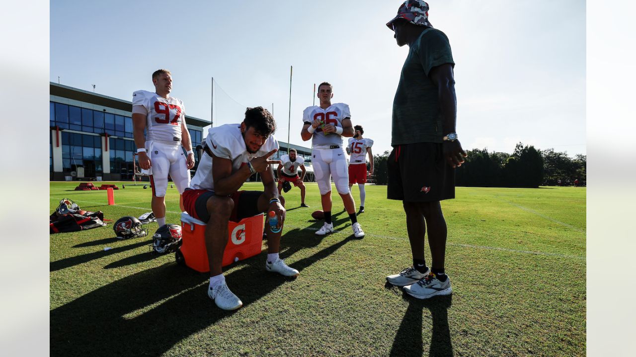 Tampa, USA. 08th Aug, 2023. Tampa, Florida, USA, August 8, 2023, Tampa Bay  Buccaneers player Ryan Miller #81 during a Training Camp at Advent Health  Training Center . (Photo by Marty Jean-Louis/Sipa