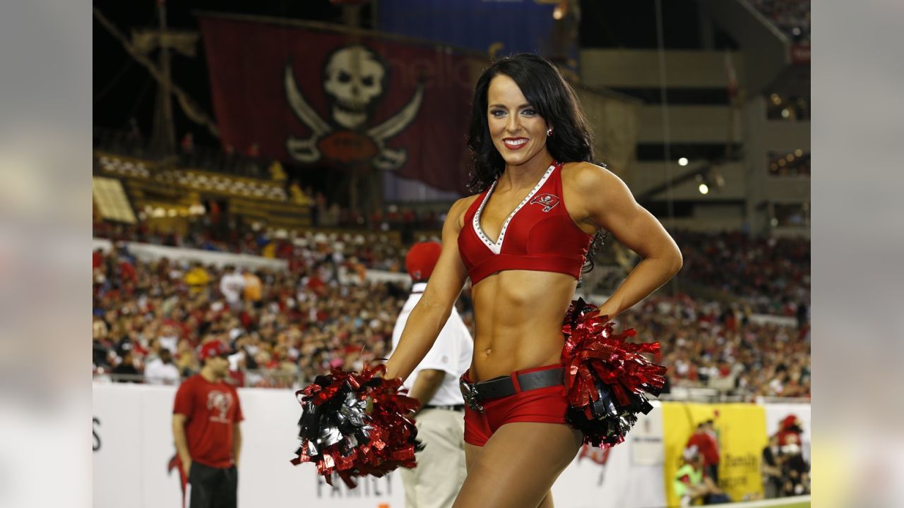 The Tampa Bay Buccaneers Cheerleaders sported throwbacks in honor