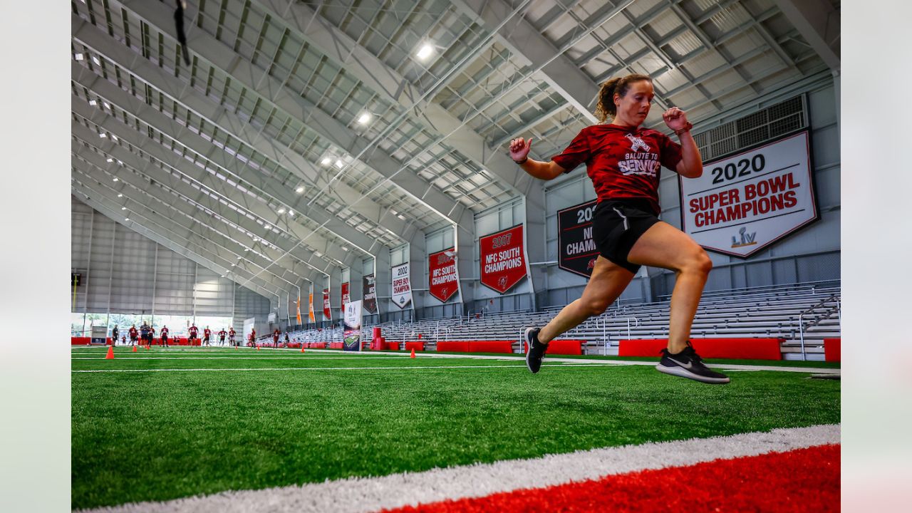 USAA - The Tampa Bay Buccaneers and USAA are hosting another  #SaluteToService Boot Camp today, where we've invited local active military  to enjoy training camp and participate in NFL drills. Check out