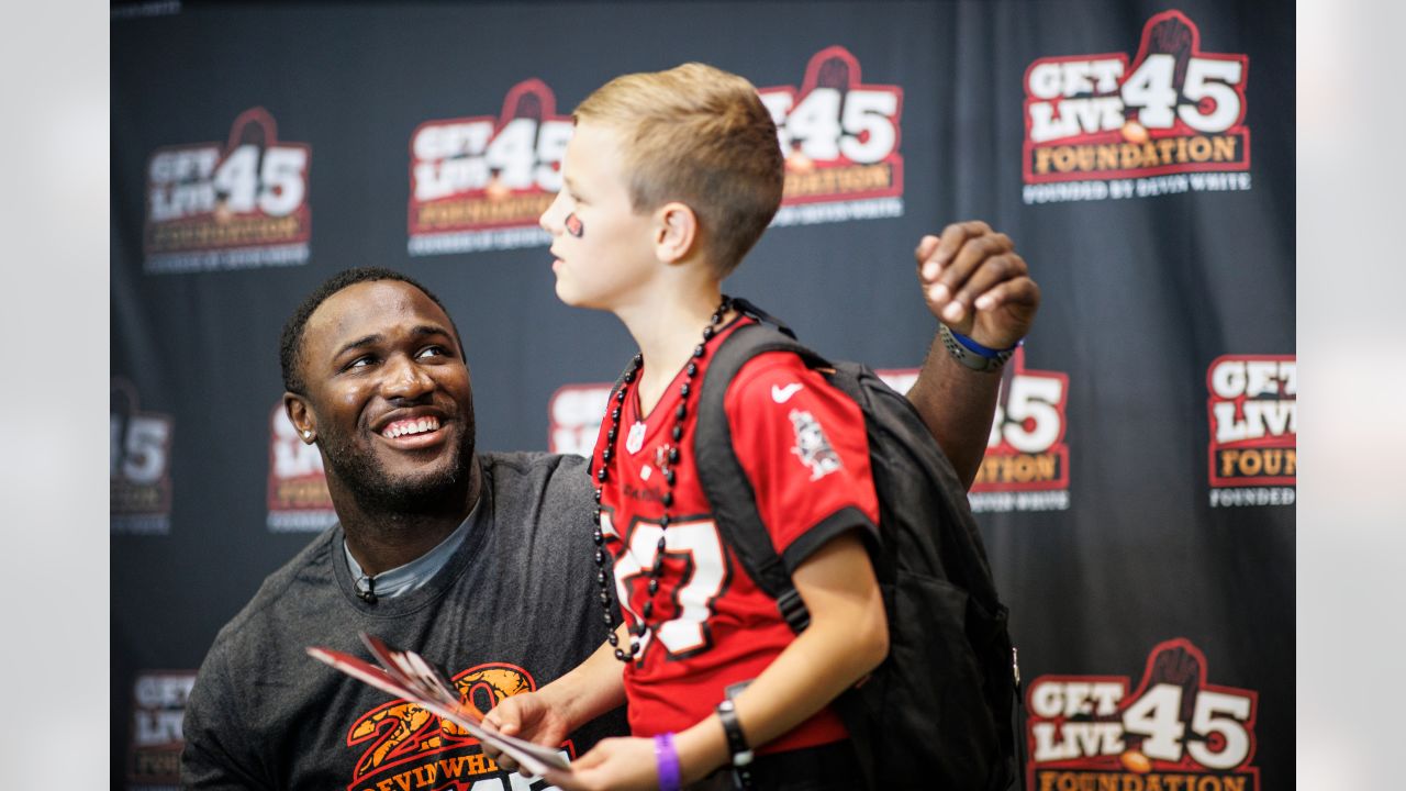 June 11, 2023, Tampa, Florida, USA: Tampa Bay Buccaneers linebacker Devin  White (45) attends the