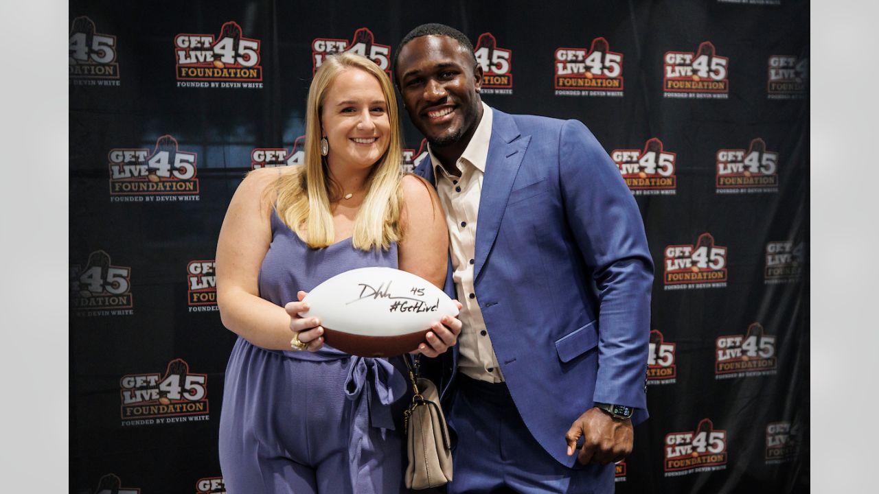 Devin White's 'Great White Christmas' party celebrates foster families