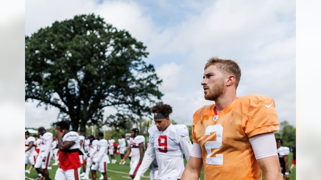 Tampa Bay Buccaneers' K.J. Britt during a joint practice with the New York  Jets in Florham Park, N.J., Wednesday, Aug. 16, 2023. (AP Photo/Seth Wenig  Stock Photo - Alamy