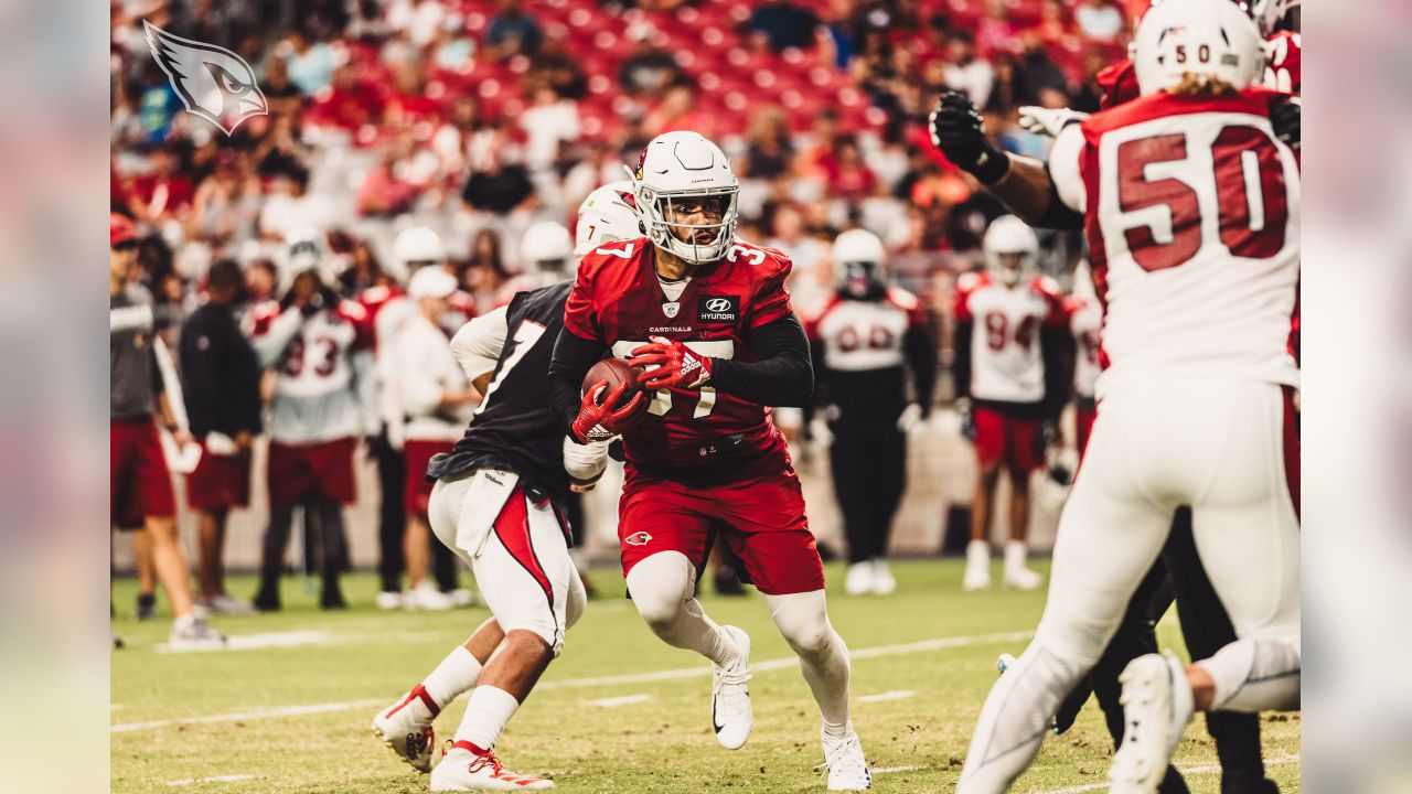 Arizona Cardinals wide receiver KeeSean Johnson (19) runs up field during  the first half of an