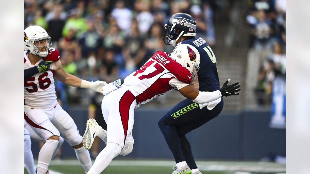 Seattle, WA, USA. 22nd Dec, 2019. Arizona Cardinals quarterback Kyler Murray  (1) fist pumps during a game between the Arizona Cardinals and Seattle  Seahawks at CenturyLink Field in Seattle, WA. The Cardinals