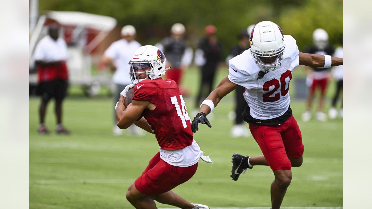 Arizona Cardinals' Trey McBride (85) participates during the team's NFL  football practice, Wednesday, June 1, 2022, in Tempe, Ariz. (AP Photo/Matt  York Stock Photo - Alamy