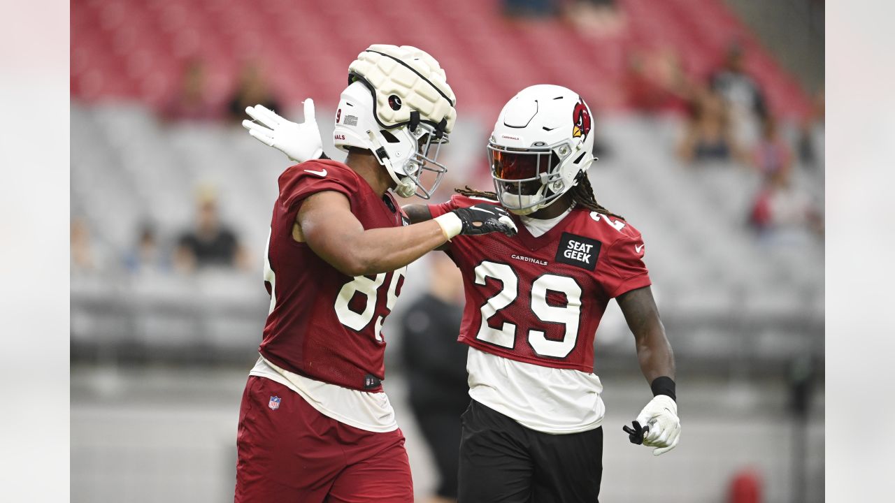 Arizona Cardinals' Darrel WIlliams (24) and Jared Smart (38) participate  during the team's NFL football practice, Monday, June 6, 2022, in Tempe,  Ariz. (AP Photo/Matt York Stock Photo - Alamy