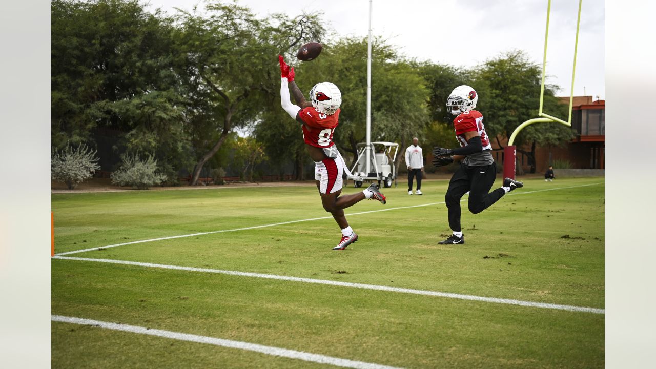 Arizona Cardinals' Will Hernandez (76) and J.J. Watt (99) walk off the  field after their 42-34 win over the New Orleans Saints in an NFL football  game Thursday, Oct. 20, 2022, in